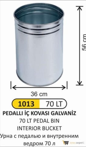 Arı Metal 1013 70 LT Pedallı İÇ KOVASI