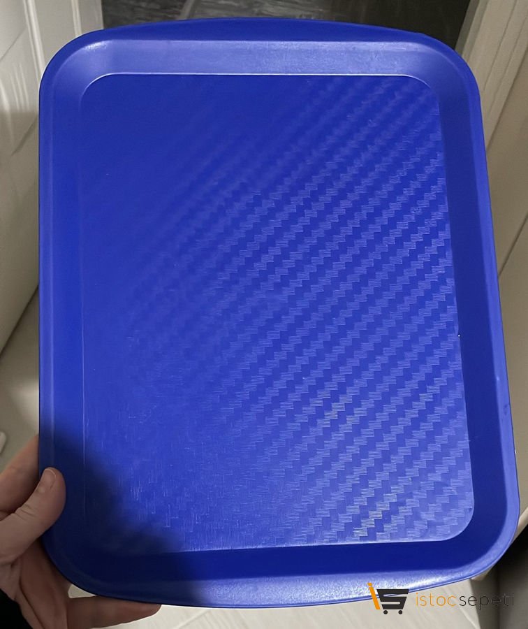 Tepsi Toptan Satış 10 Adet Mavi Renk 26x35 cm