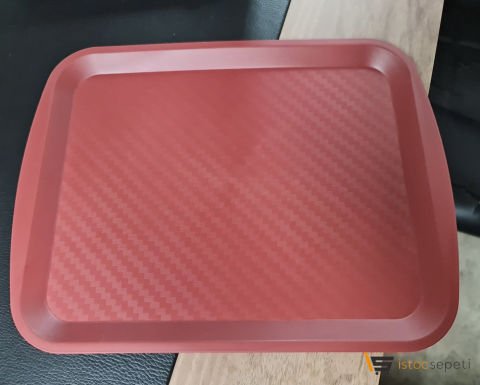 Dürümcü Servis Tepsisi 10 Adet 26x35 cm Kırmızı Renk