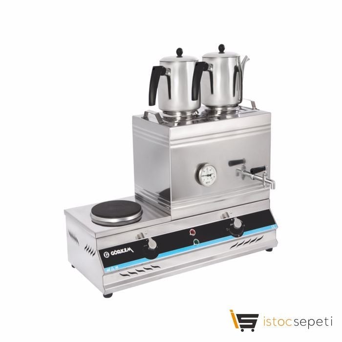 Görkem 25'lik Kaynaklı Elektrikli Pleytli Çay Kazanı