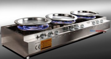 Künefe Ocakları Profesyonel Doğalgazlı CE Belgeli Onaylı 3 Gözlü