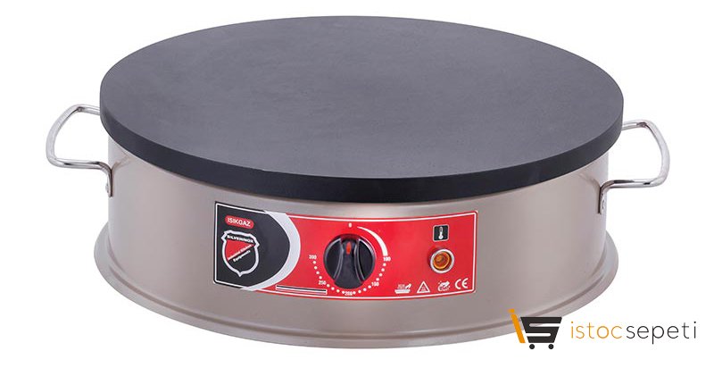 SilverInox Krep Makinesi 40 cm Elektrikli Gri