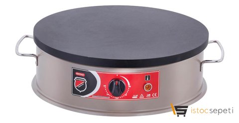 SilverInox Krep Makinesi 40 cm Elektrikli Gri