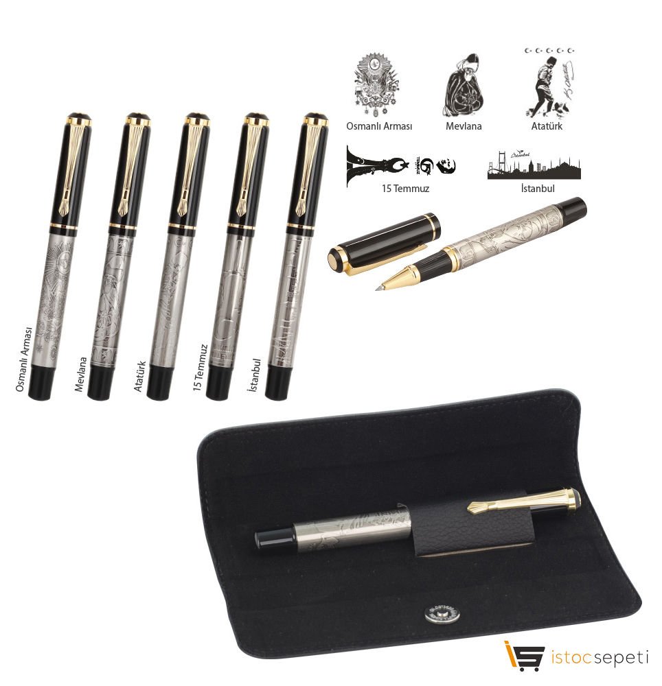 Tekli Kabartma Roller Kalem Seti Promosyon