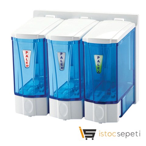 Mini Sıvı Sabun Dispenseri Üçlü Şeffaf 250 CC*3