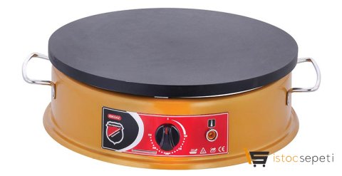 SilverInox Krep Makinesi 40 cm Elektrikli Gold