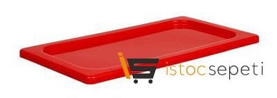 Kilitli Propilen Gastronomi Kapağı GN 1/1 Kırmızı