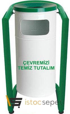 Arı Metal 1704 Bahçe Çöp Kovası U Tipi Boyalı