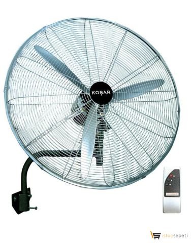 Duvar Tipi Kumandalı Vantilatör Sanayi Tipi Koşar Kvs 650