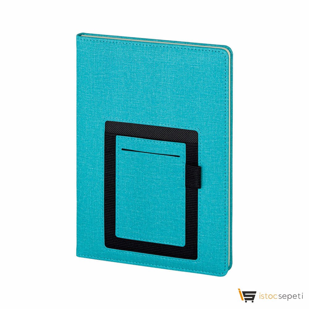 Turkuaz Termo Deri̇ Defter (HOLMEN KAĞIT) Ebat: 15 x 21 cm / 224 Sayfa Promosyon