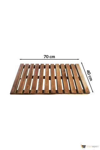 AHŞAPEVİM Ahşap Dekoratif Banyo Kapı & Paspası Masif Mobilya Ahşap 70x40