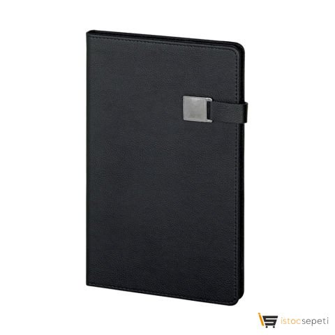 Siyah Termo Deri̇ Defter Ebat: 13 x 21 cm / 224 Sayfa Promosyon