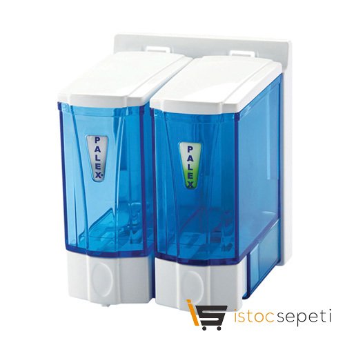 Mini Sıvı Sabun Dispenseri Şeffaf Mavi 250 CC*2