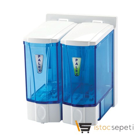 Mini Sıvı Sabun Dispenseri Şeffaf Mavi 250 CC*2