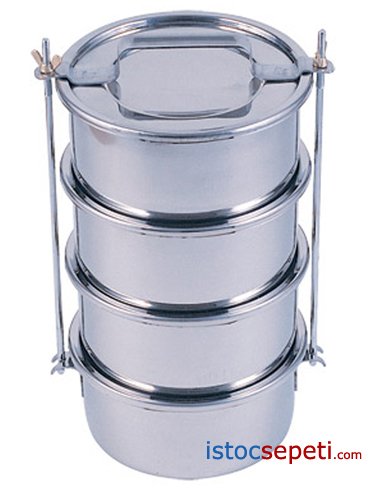 İşyeri Tipi Sefer Tası 32 Kişilik 4 Katlı Yemek Taşıma Kabı 40 Lt