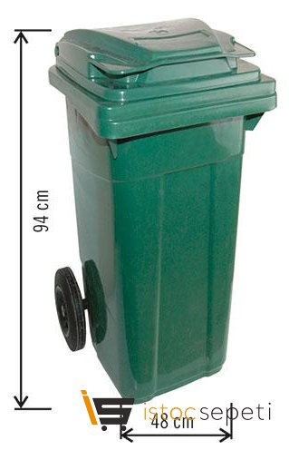 Arı Metal 7087 Konteyner 120 Litre Plastik Yeşil
