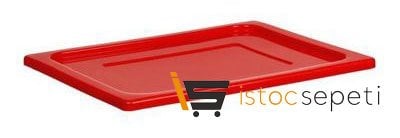 Kilitli Propilen Gastronomi Kapağı GN 1/2 Kırmızı