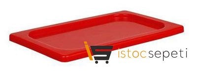 Kilitli Dikdörtgen Gastronomi Kapağı GN 1/4 Kırmızı