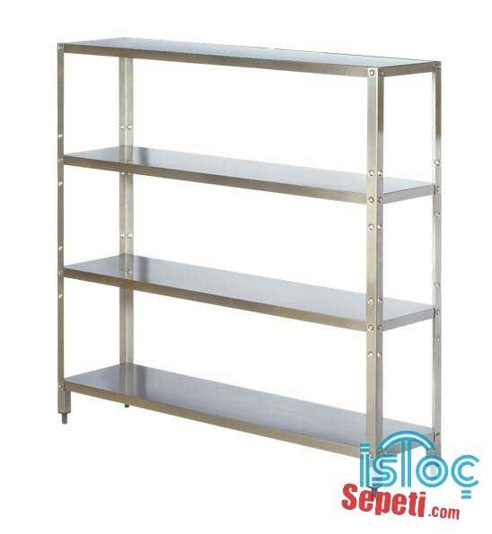 İstif Rafı 4 Katlı Paslanmaz Çelik Raflar Sanayi Mutfak Boyutları :2000x500x1600mm
