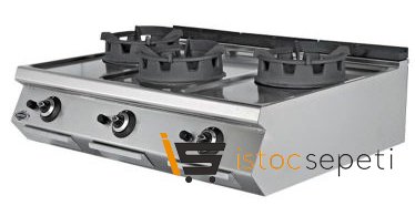 Empero 700 Plus Setüstü Wok Ocak 3 Brülör LPG'li