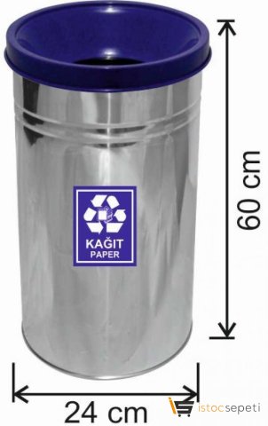 Arı Metal 1803 Geri Dönüşüm Kovası Paslanmaz 27 Litre Kağıt Atık