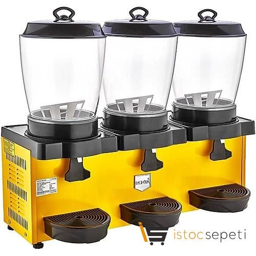Remta Royal Mini Üçlü Şerbet ve Ayran Soğutucu 11+11+11 lt - ST38