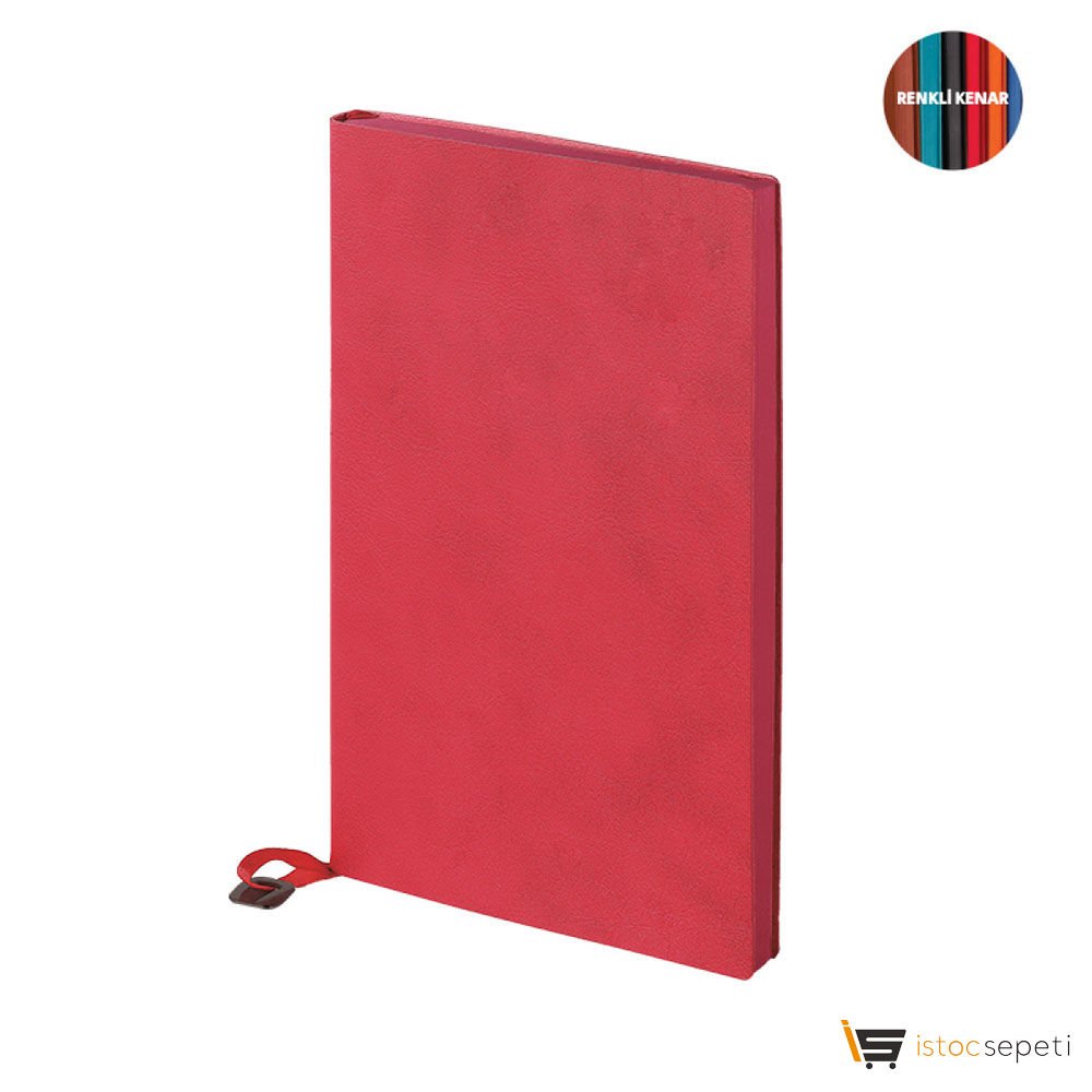 Kırmızı Yumuşak Kapaklı Defter Ebat: 10 x 17 cm / 224 Sayfa Promosyon