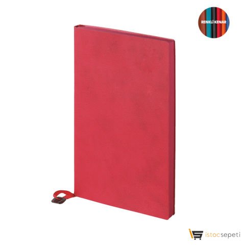 Kırmızı Yumuşak Kapaklı Defter Ebat: 10 x 17 cm / 224 Sayfa Promosyon