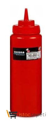 Geniş Kapaklı Ketçap Şişesi 950 ml Kırmızı