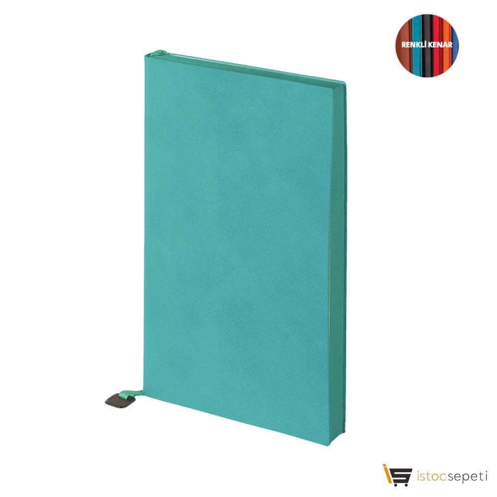 Turkuaz Yumuşak Kapaklı Defter Ebat: 10 x 17 cm / 224 Sayfa Promosyon