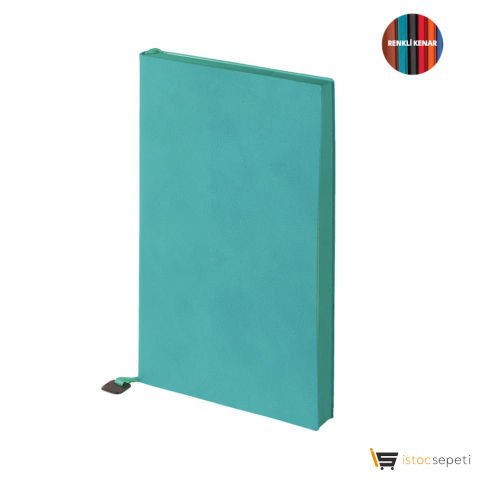 Turkuaz Yumuşak Kapaklı Defter Ebat: 10 x 17 cm / 224 Sayfa Promosyon