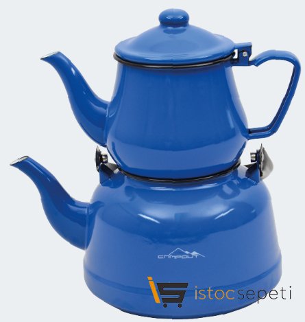 Campout Emaye Çaydanlık Set Mavi̇