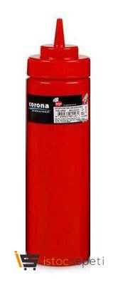 Geniş Kapaklı Ketçap Şişesi 700 ml Kırmızı