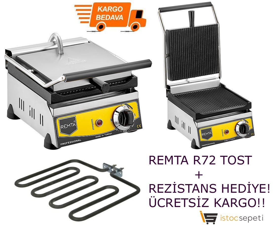 Remta 8 Dilim Tost Makinesi Remta R72 Elektrikli + Rezistans Hediye!
