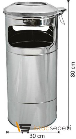 Arı Metal 1289 42 Lt Metal İç Kovalı Çöp Kovası 30X80 Cm