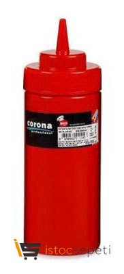 Geniş Kapaklı Ketçap Şişesi 450 ml Kırmızı