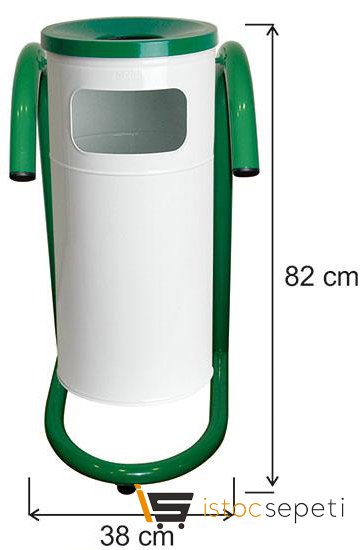 Arı Metal 1761 34 Lt Bahçe Tip Boyalı Çöp Kovası