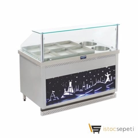 Görkem 8+4 Doğalgazlı Kuru Yemek Tezgahı (Tepsili)