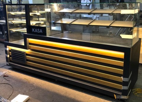 Kuru Pasta Tezgahı VE Pasta Dolabı VE Kasa Bankosu Seti