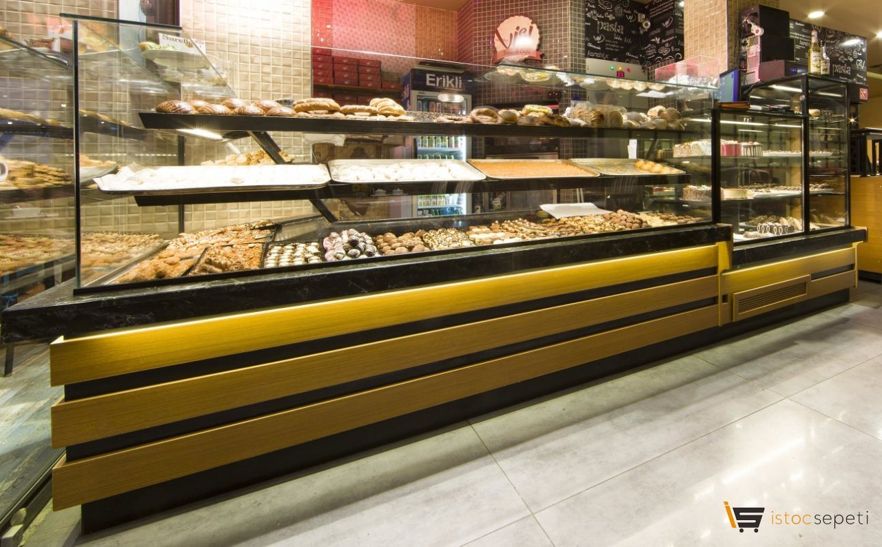 Kuru Pasta Tezgahı VE Pasta Dolabı Seti