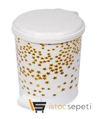 Pedallı Çöp Kovası No: 1 6 L Yıldız Desenli