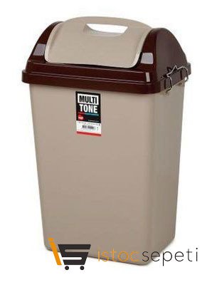 İtmeli Çöp Kovası Köşeli No: 4 36 L Kahverengi