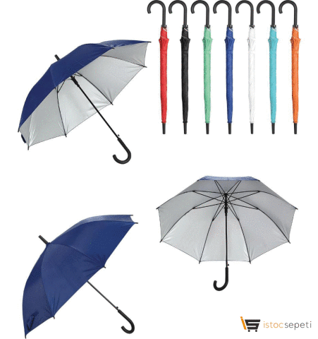 Plastik Saplı Fiber Glass Kırılmaz Şemsiye Promosyon
