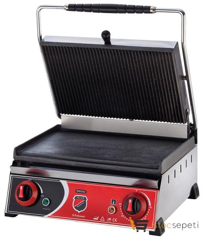 SilverInox Tost Makinesi Altı Düz 16 Dilim Elektrikli