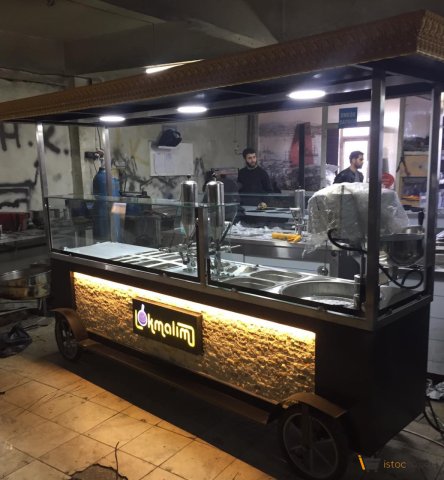 Yeni Nesil Lokma Arabası Doğal Taşlı Model