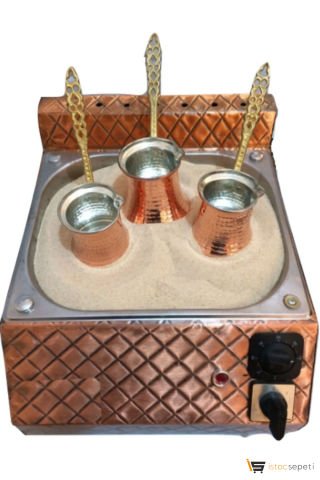 Bakır Kumda Kahve Makinesi