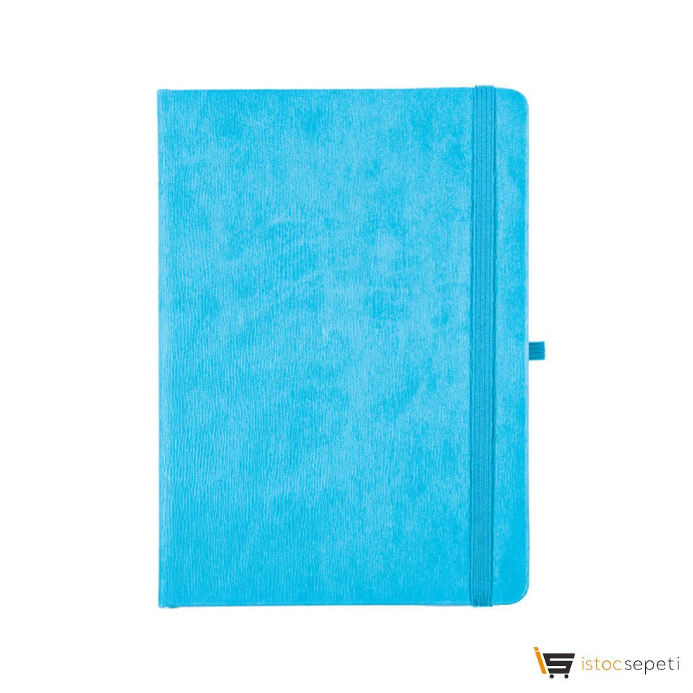 Turkuaz Termo Deri̇ Defter Ebat: 15 x 21 cm / 224 Sayfa Promosyon