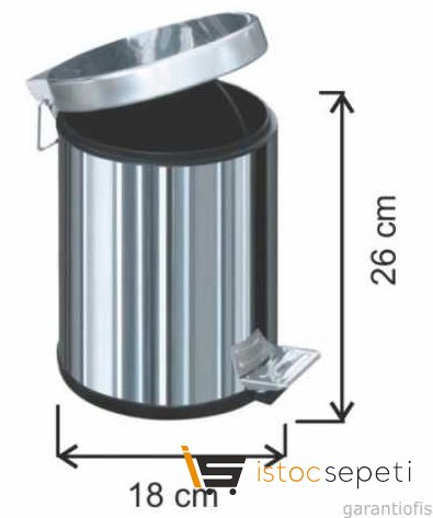 Arı Metal Pedallı Çöp Kovası 16 Lt 430 Kalite