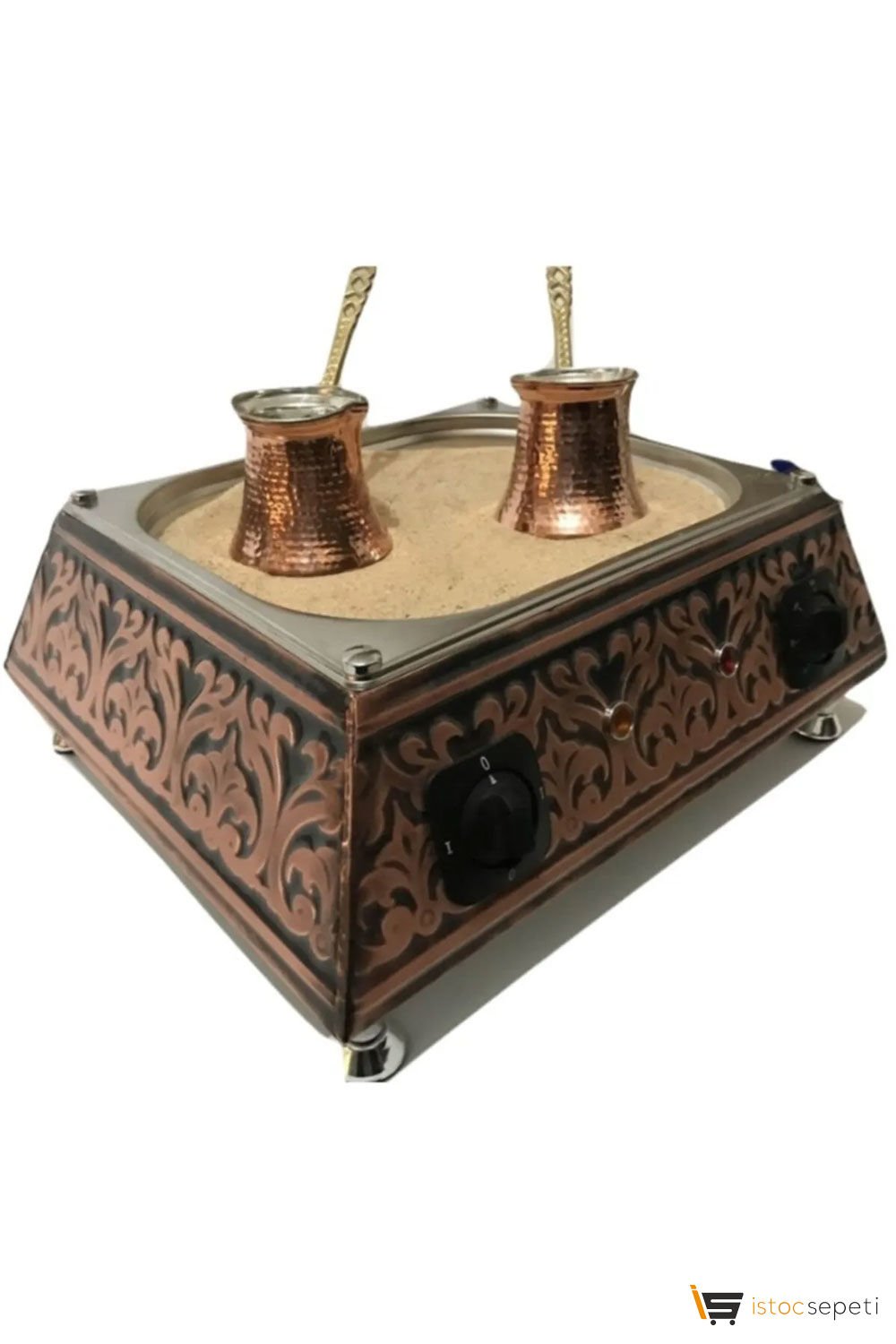 Bakır Kumda Kahve Makinesi