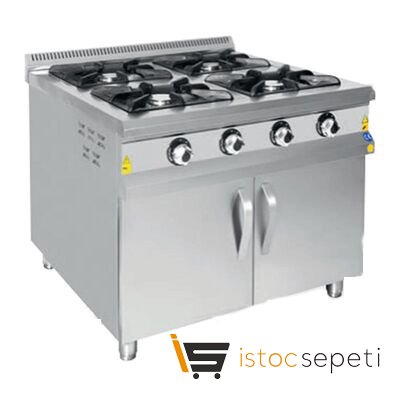 Karacasan Fırınlı Kuzine 4 Gözlü 1000x1000x850 mm Doğalgazlı
